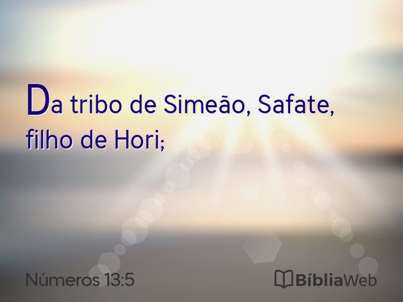 Números 13:5 em imagem para compartilhar