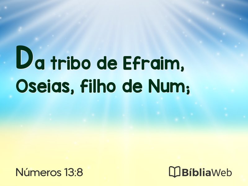 Números 13:8 em imagem para compartilhar