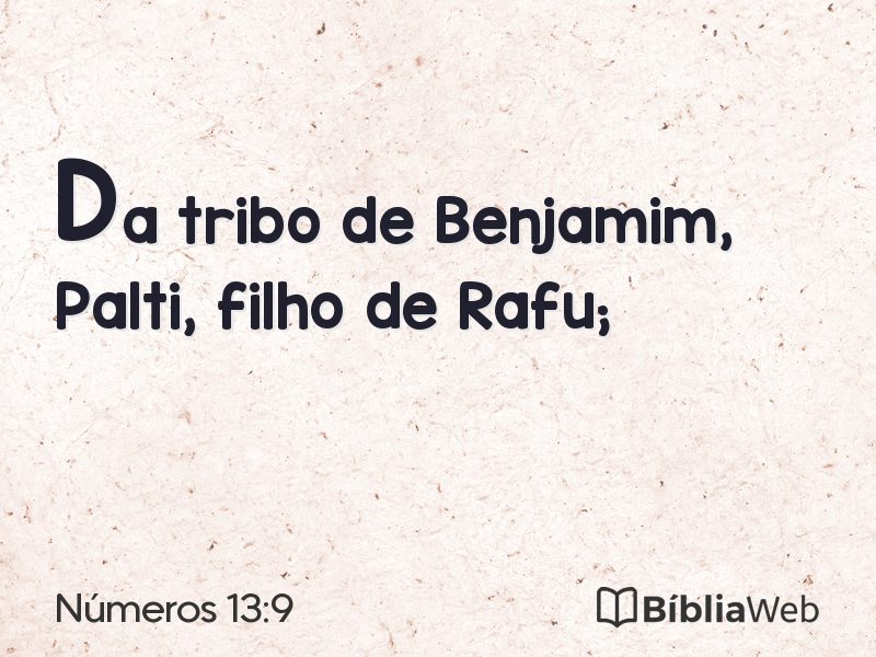 Números 13:9 em imagem para compartilhar