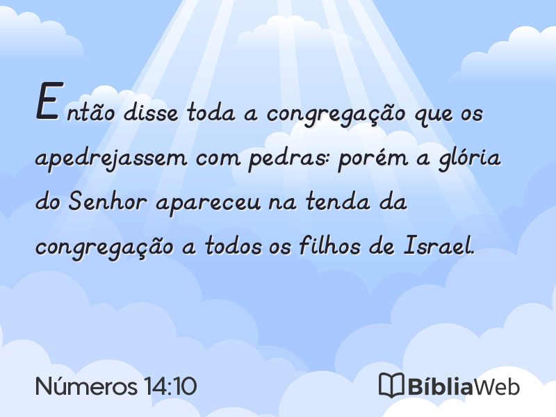 Números 14:10 em imagem para compartilhar