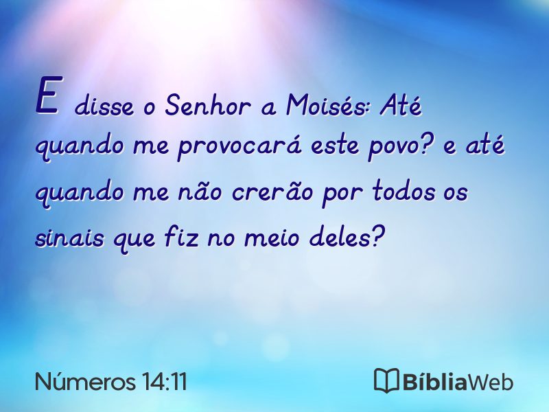 Números 14:11 em imagem para compartilhar