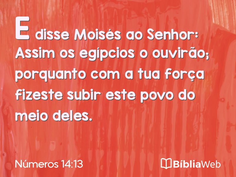 Números 14:13 em imagem para compartilhar
