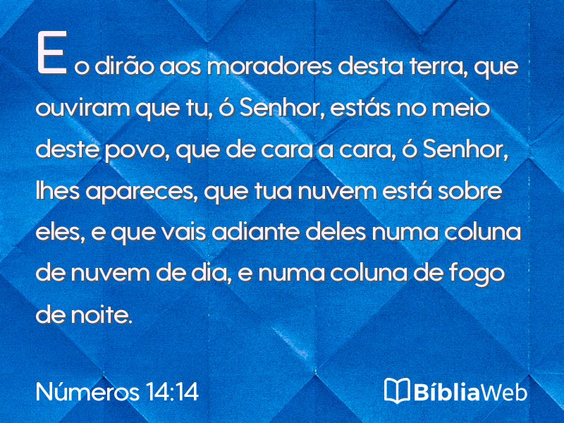 Números 14:14 em imagem para compartilhar