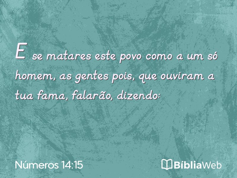 Números 14:15 em imagem para compartilhar