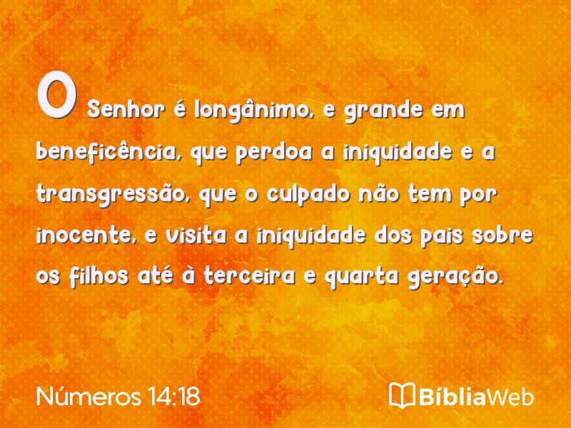 Números 14:18 em imagem para compartilhar