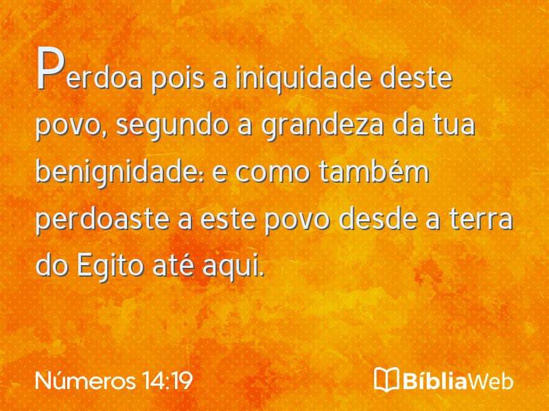 Números 14:19 em imagem para compartilhar
