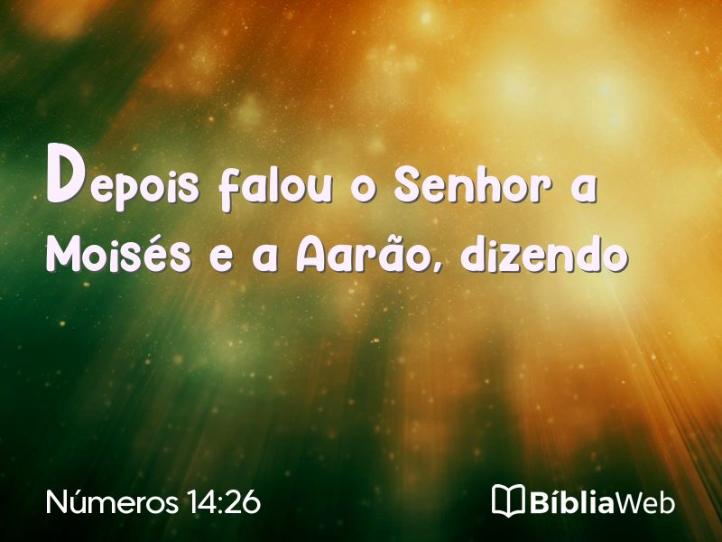 Números 14:26 em imagem para compartilhar