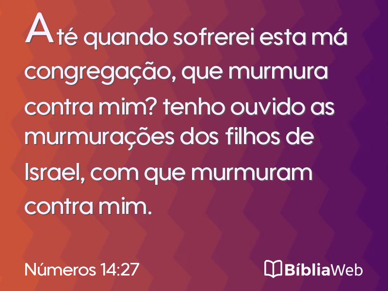 Números 14:27 em imagem para compartilhar