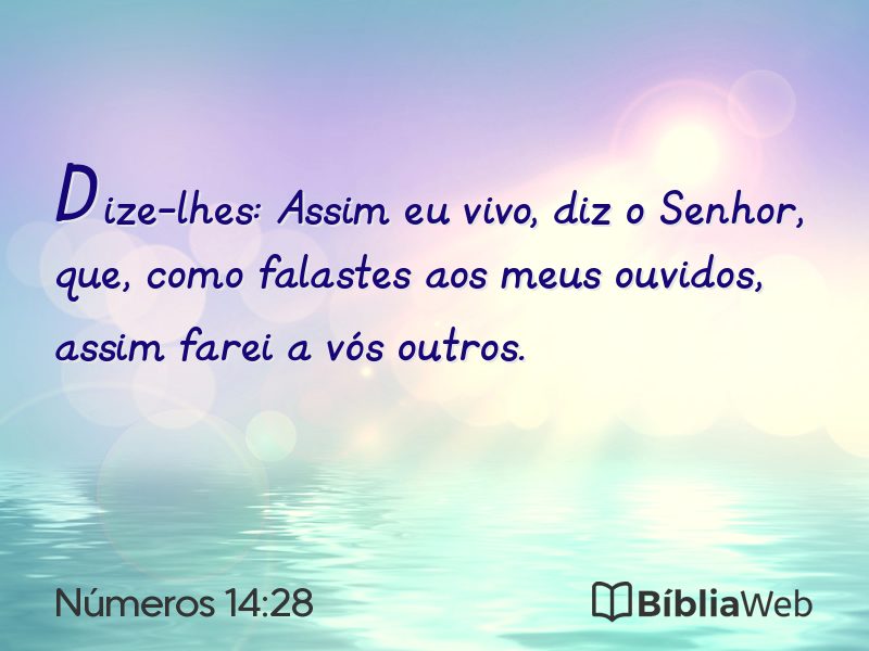Números 14:28 em imagem para compartilhar
