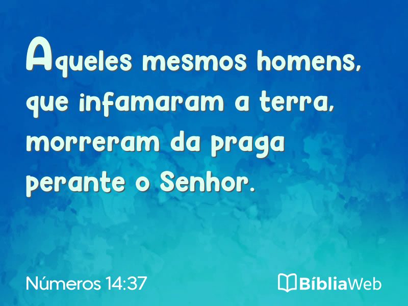 Números 14:37 em imagem para compartilhar