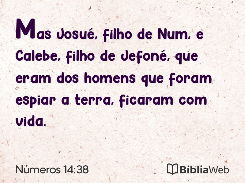 Números 14:38 em imagem para compartilhar