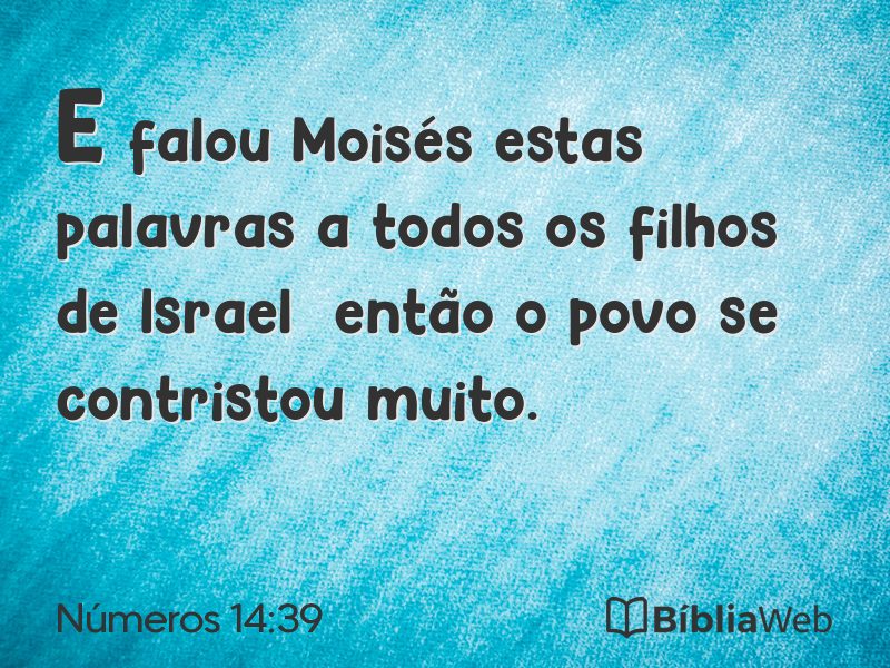 Números 14:39 em imagem para compartilhar