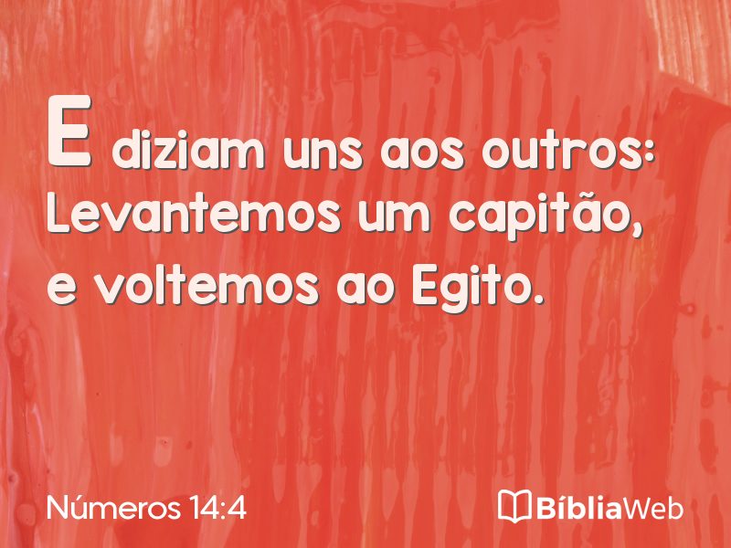 Números 14:4 em imagem para compartilhar