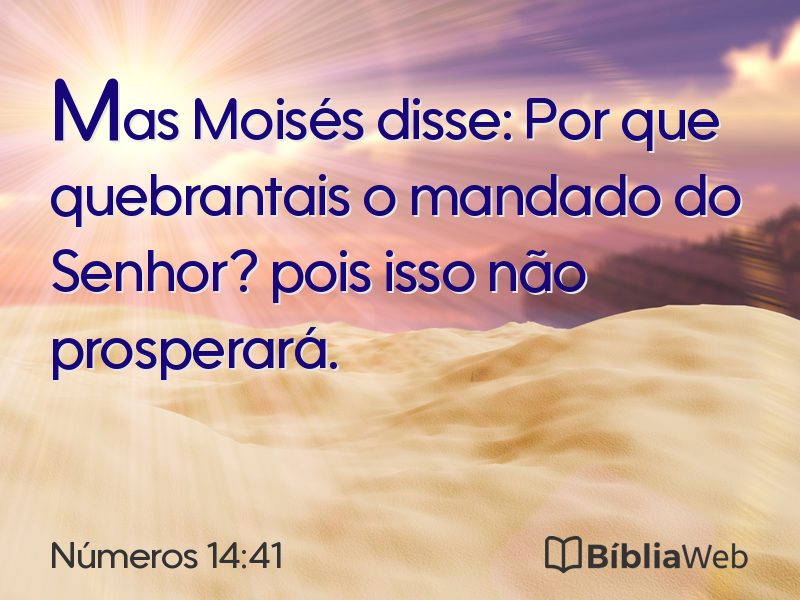 Números 14:41 em imagem para compartilhar