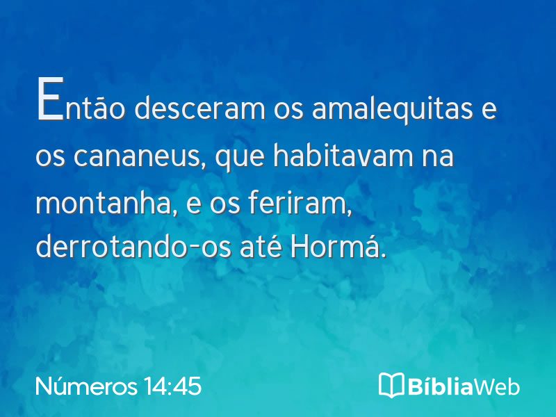 Números 14:45 em imagem para compartilhar