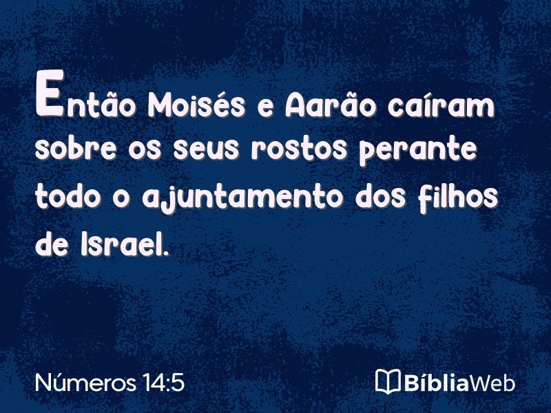 Números 14:5 em imagem para compartilhar