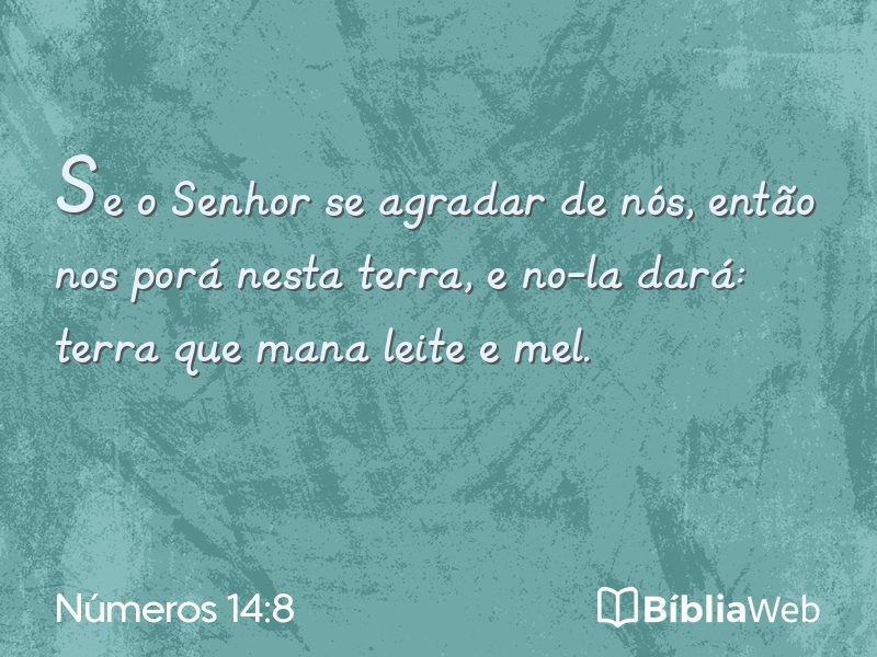 Números 14:8 em imagem para compartilhar