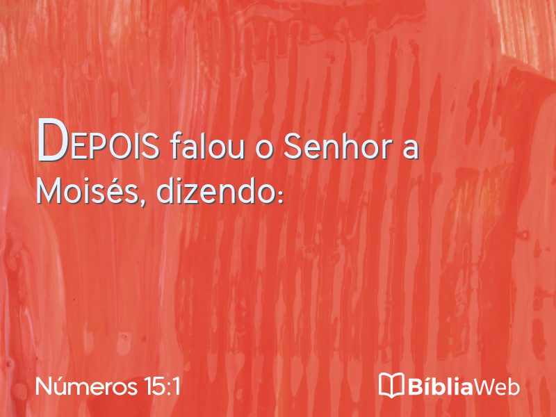 Números 15:1 em imagem para compartilhar