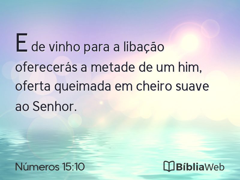Números 15:10 em imagem para compartilhar