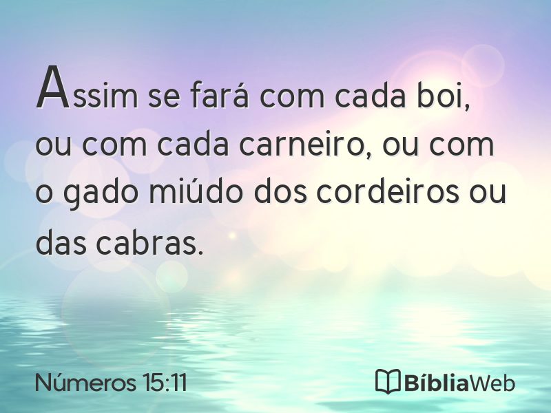Números 15:11 em imagem para compartilhar