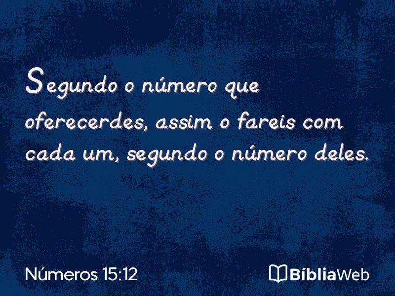 Números 15:12 em imagem para compartilhar