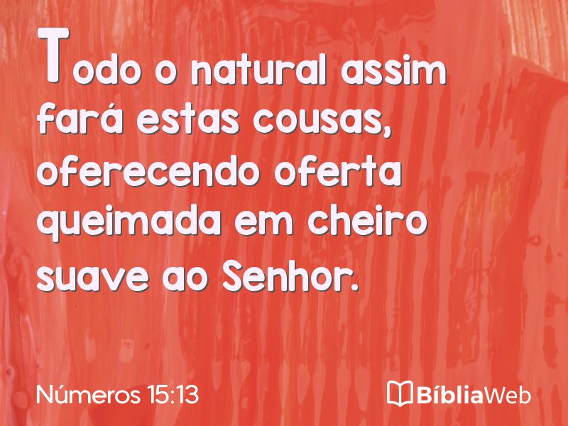 Números 15:13 em imagem para compartilhar