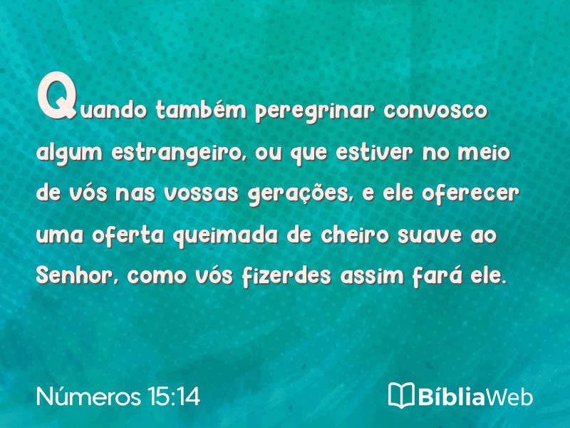 Números 15:14 em imagem para compartilhar