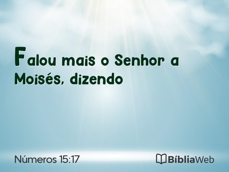 Números 15:17 em imagem para compartilhar