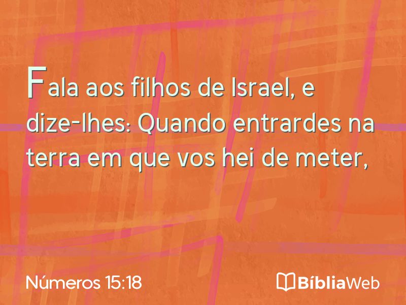 Números 15:18 em imagem para compartilhar