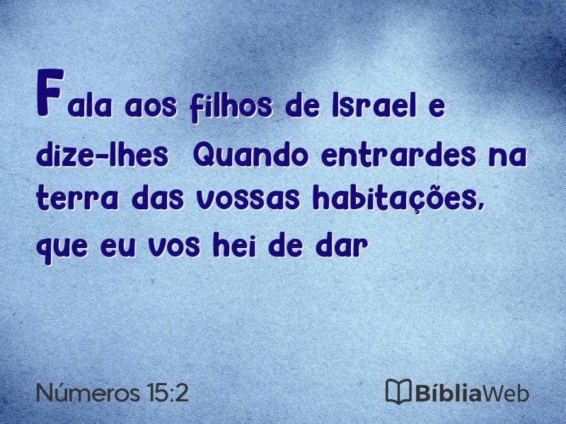 Números 15:2 em imagem para compartilhar