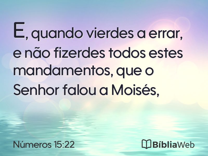 Números 15:22 em imagem para compartilhar