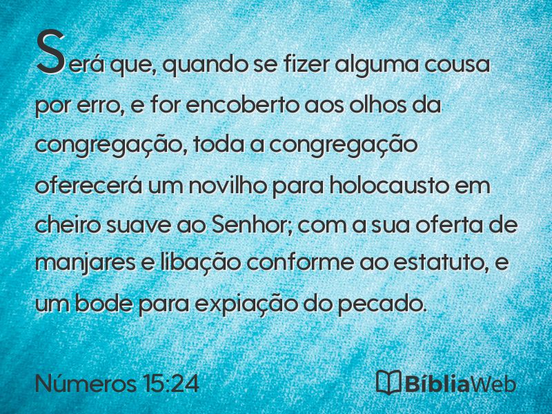 Números 15:24 em imagem para compartilhar