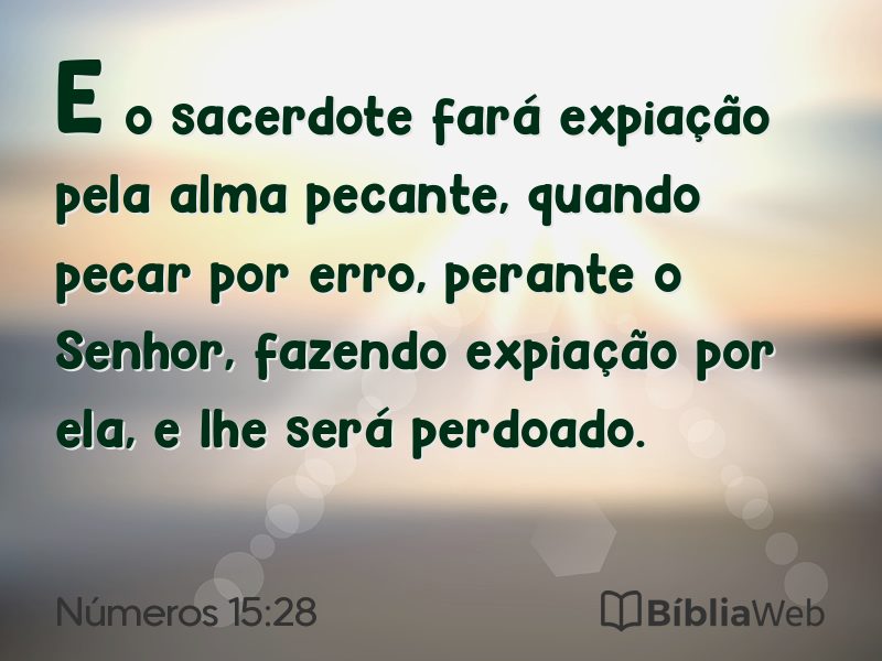 Números 15:28 em imagem para compartilhar