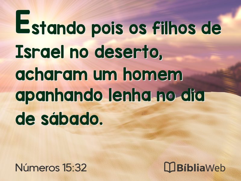 Números 15:32 em imagem para compartilhar