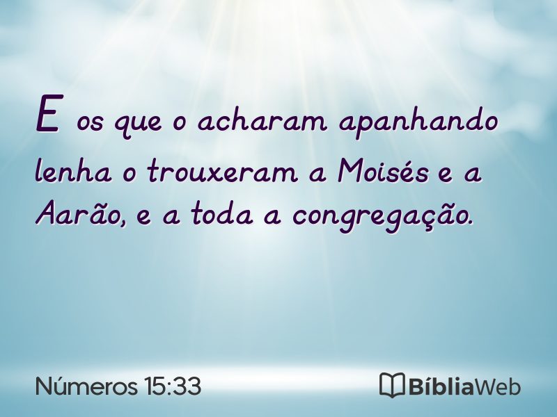 Números 15:33 em imagem para compartilhar