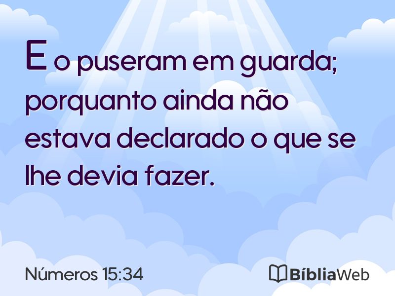 Números 15:34 em imagem para compartilhar