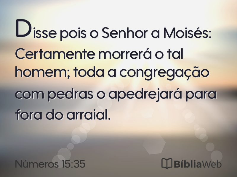 Números 15:35 em imagem para compartilhar