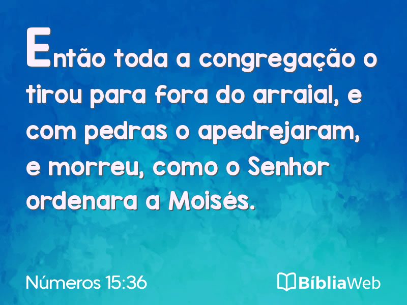 Números 15:36 em imagem para compartilhar
