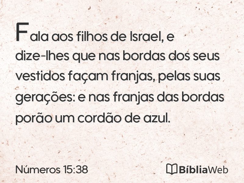 Números 15:38 em imagem para compartilhar