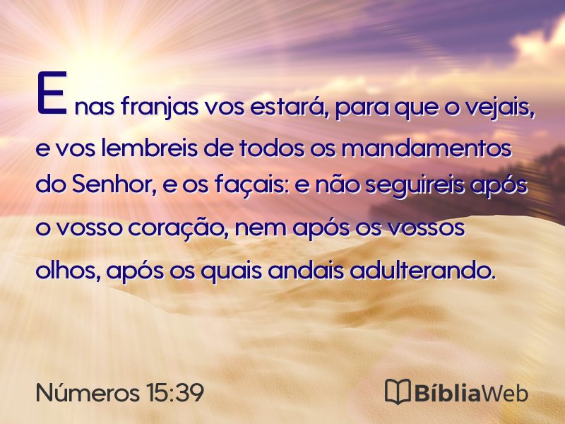 Números 15:39 em imagem para compartilhar