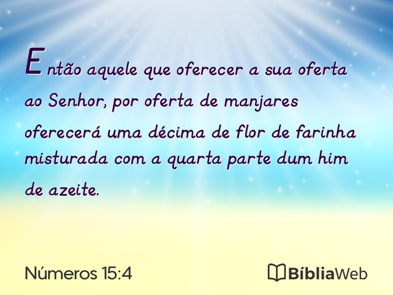 Números 15:4 em imagem para compartilhar