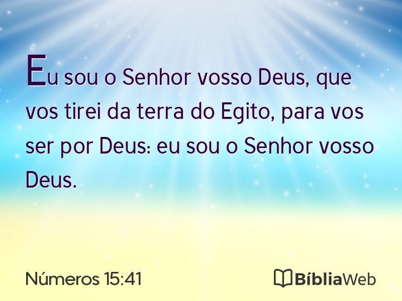 Números 15:41 em imagem para compartilhar