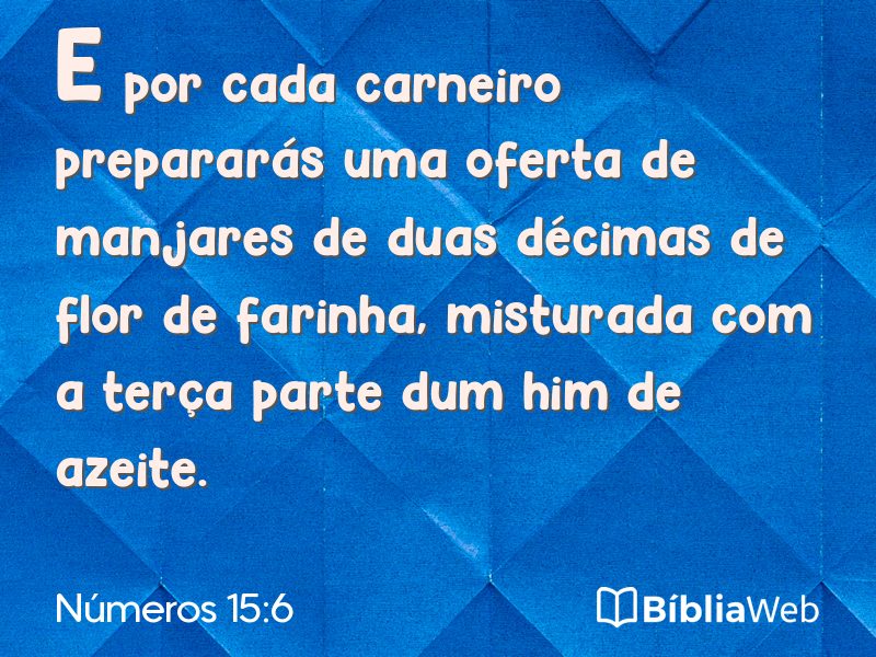 Números 15:6 em imagem para compartilhar