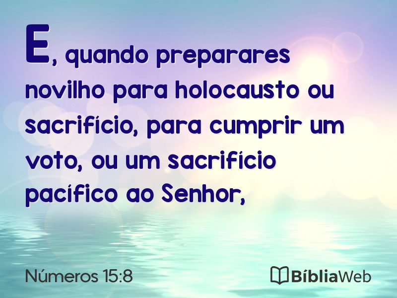 Números 15:8 em imagem para compartilhar