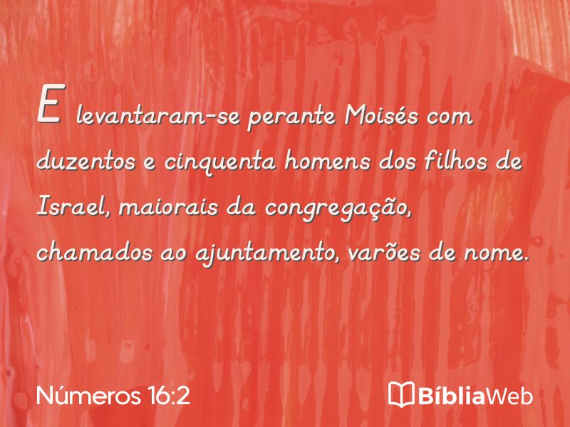 Números 16:2 em imagem para compartilhar