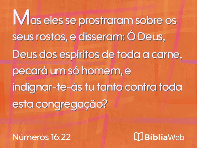 Números 16:22 em imagem para compartilhar