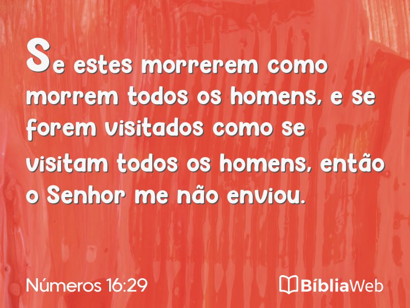 Números 16:29 em imagem para compartilhar