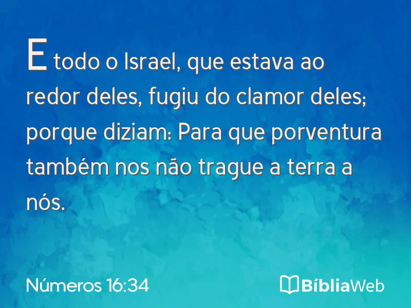 Números 16:34 em imagem para compartilhar