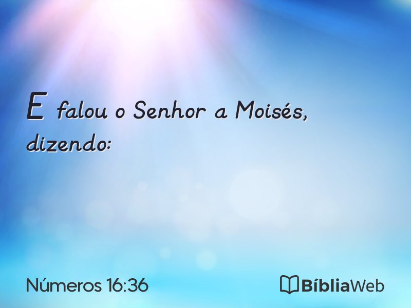 Números 16:36 em imagem para compartilhar