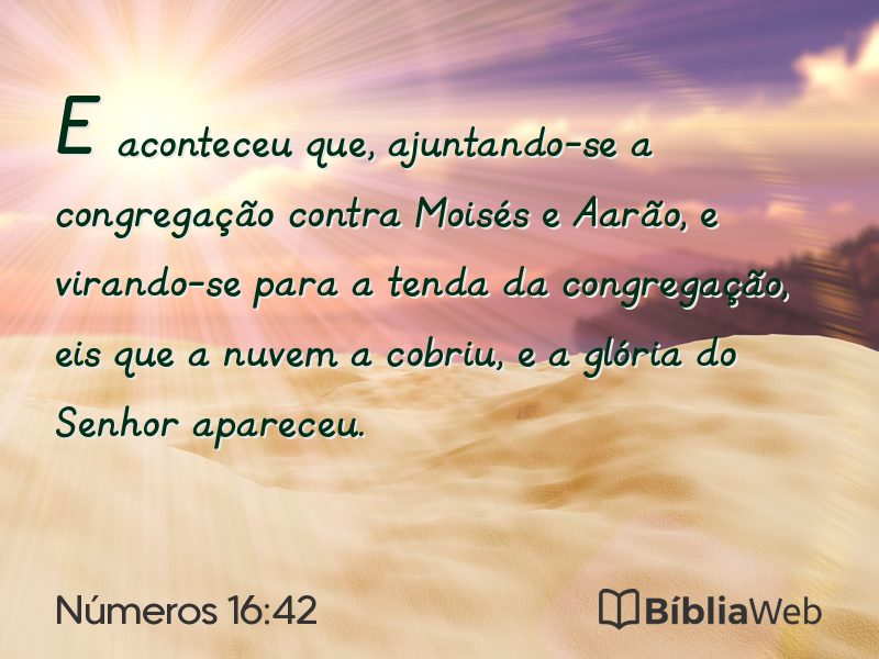 Números 16:42 em imagem para compartilhar